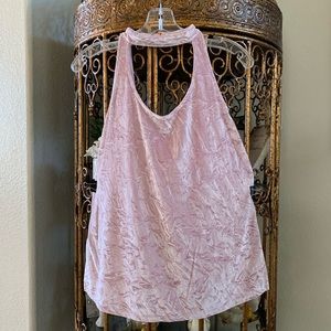 Bold Elements Pink Crushed Velvet Tank Top